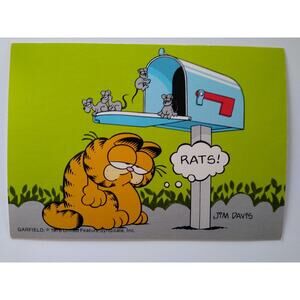 Garfield Postcard Rats Mice Mailbox United Features Syndicate 1978 Continental